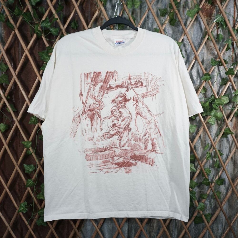 XL - Vintage Y2K American Vintage T-Shirts ink sketch tarzan